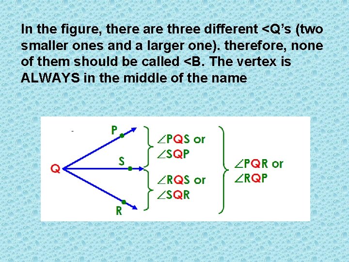 In the figure, there are three different <Q’s (two smaller ones and a larger