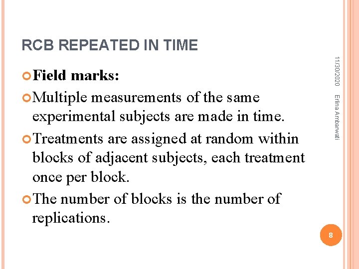 RCB REPEATED IN TIME 11/30/2020 Field Erlina Ambarwati marks: Multiple measurements of the same