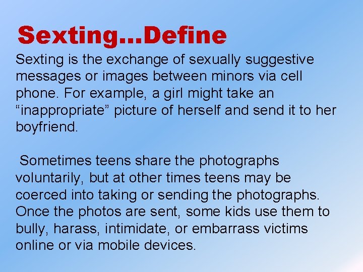 What Is The Definition Of Sexting