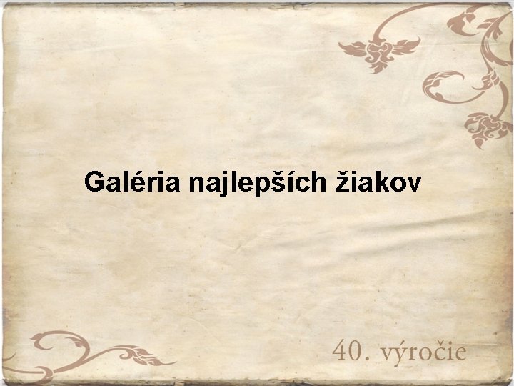 Galéria najlepších žiakov 