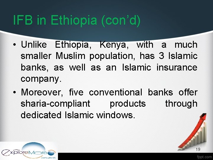 IFB in Ethiopia (con’d) • Unlike Ethiopia, Kenya, with a much smaller Muslim population,