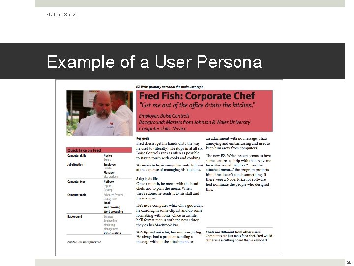 Gabriel Spitz Example of a User Persona 20 