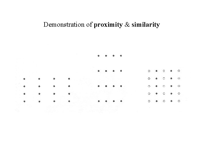 Demonstration of proximity & similarity 