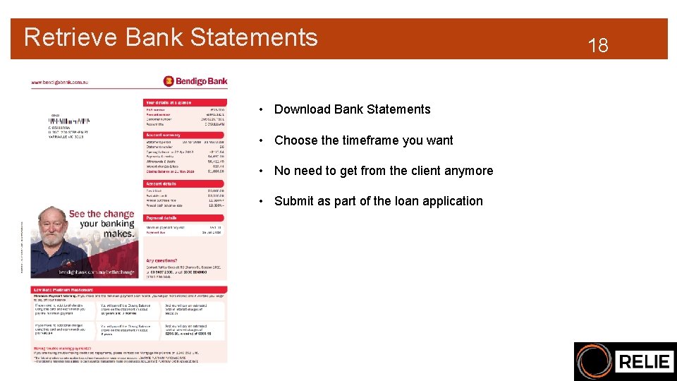 Retrieve Bank Statements • Download Bank Statements • Choose the timeframe you want •