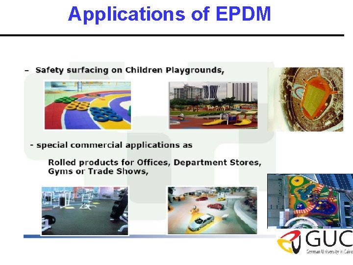 Applications of EPDM 