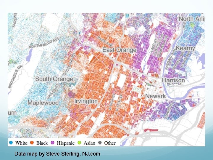 Data map by Steve Sterling, NJ. com 