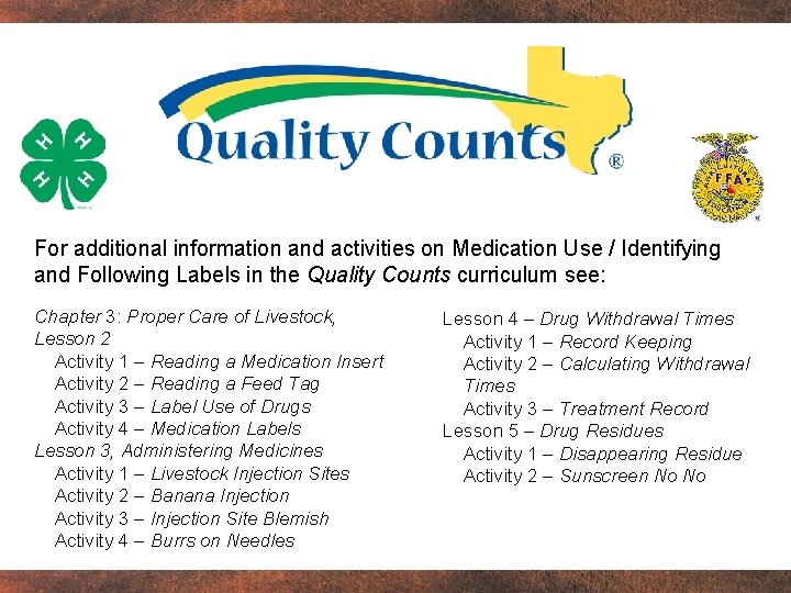 For additional information and activities on Medication Use / Identifying and Following Labels in