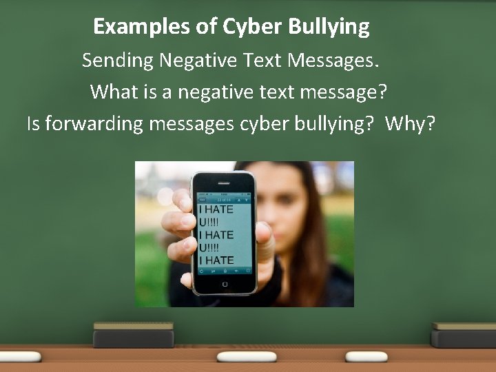 Examples of Cyber Bullying Sending Negative Text Messages. What is a negative text message?