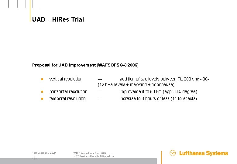 UAD – Hi. Res Trial Proposal for UAD improvement (WAFSOPSG/3 2006) n vertical resolution