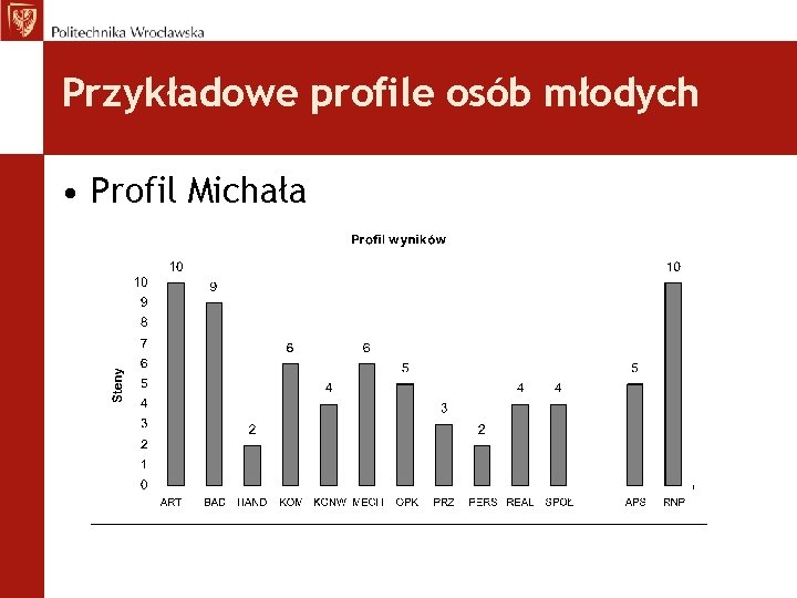 Przykładowe profile osób młodych • Profil Michała 