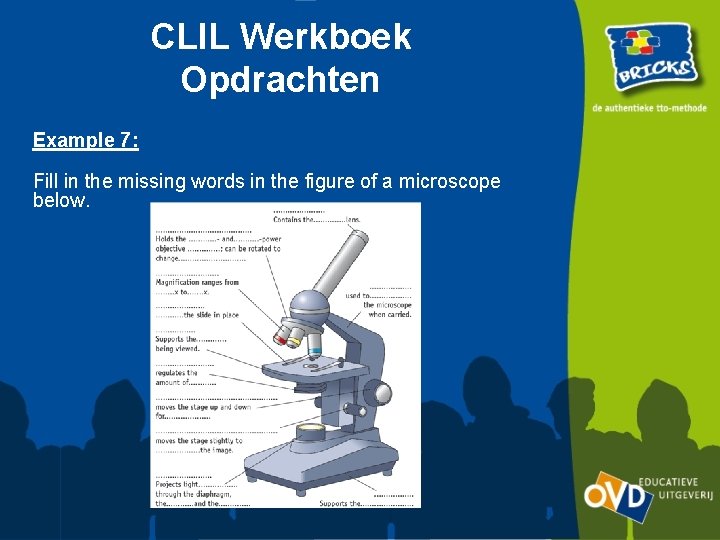 CLIL Werkboek Opdrachten Example 7: Fill in the missing words in the figure of