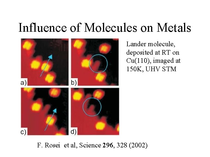 Influence of Molecules on Metals Lander molecule, deposited at RT on Cu(110), imaged at
