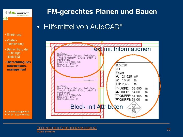 FM-gerechtes Planen und Bauen • Hilfsmittel von Auto. CAD® • Einführung • Kostenbetrachtung Text