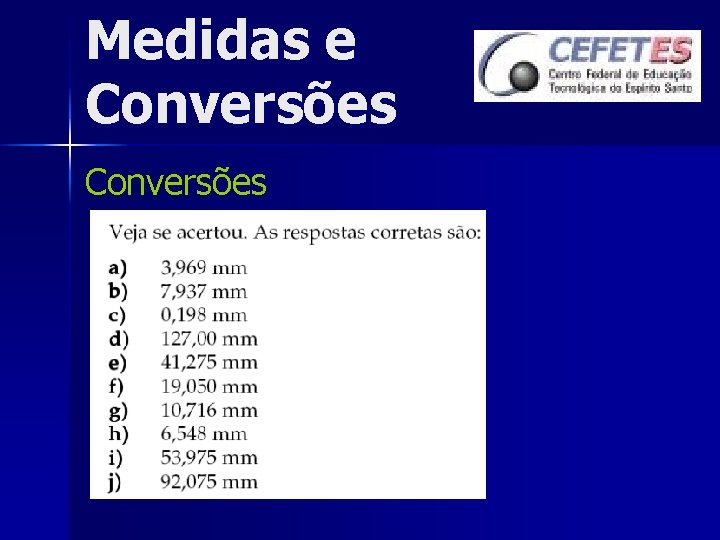 Medidas e Conversões 