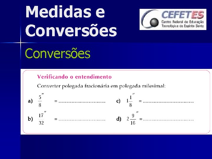 Medidas e Conversões 