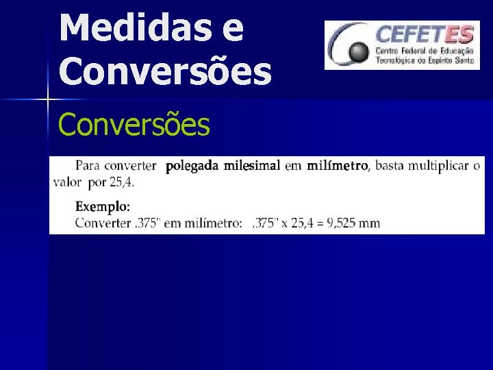 Medidas e Conversões 