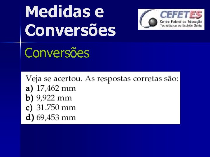 Medidas e Conversões 