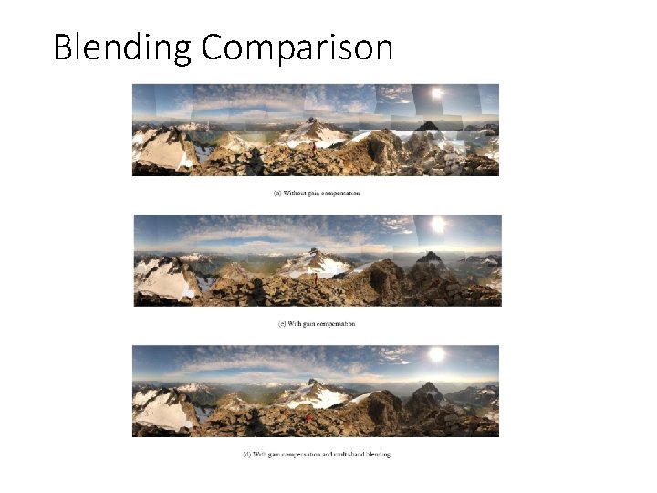 Blending Comparison Blending Comparison