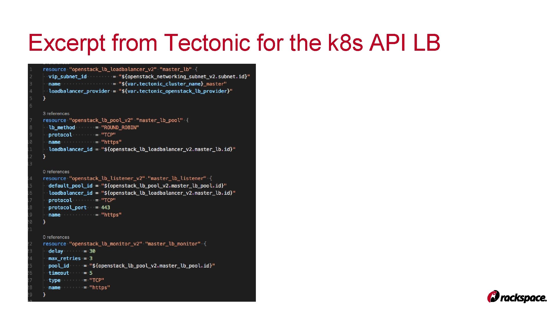 Excerpt from Tectonic for the k 8 s API LB 11 Footer Excerpt from Tectonic for the k 8 s API LB 11 Footer