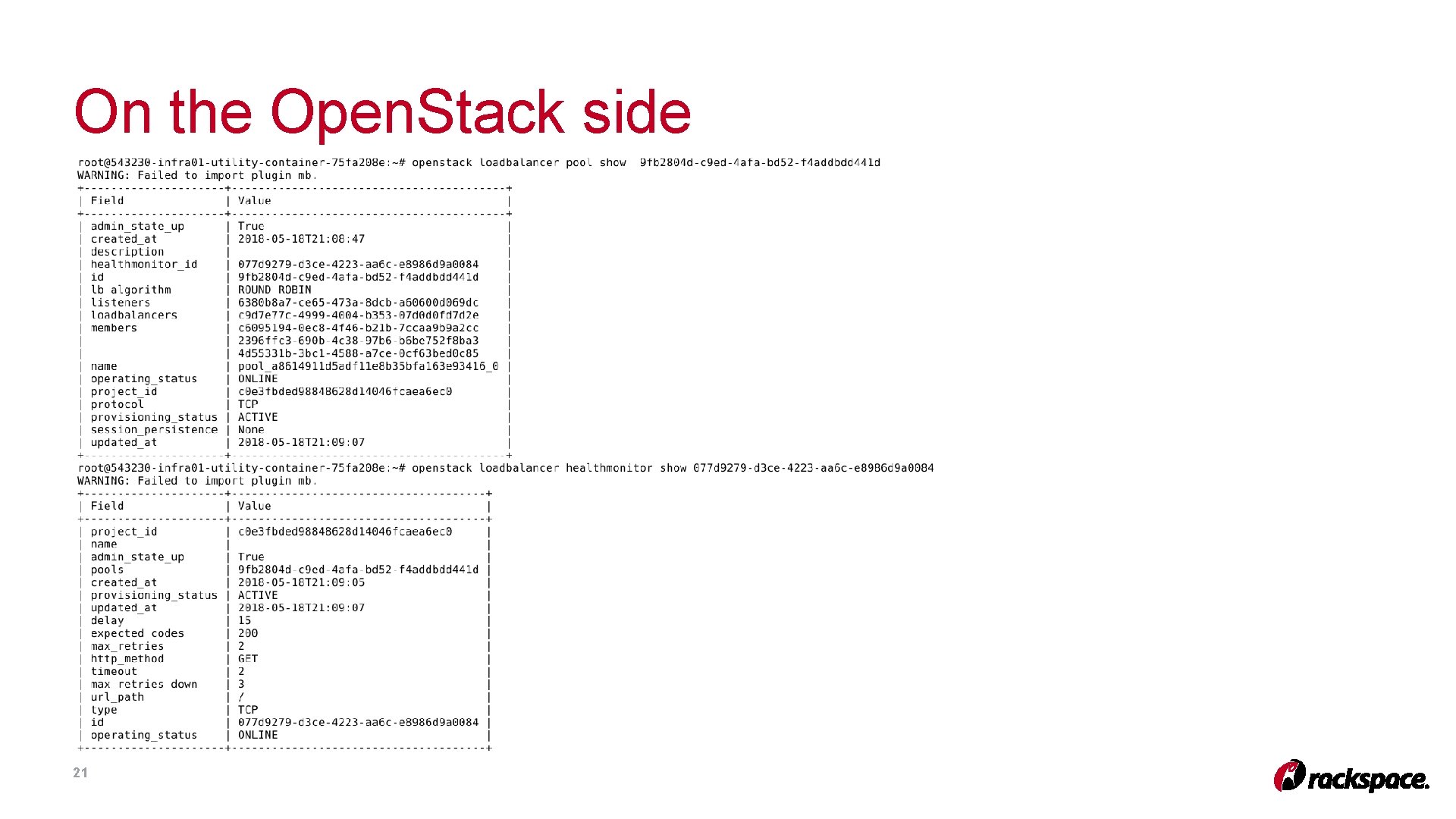 On the Open. Stack side 21 On the Open. Stack side 21