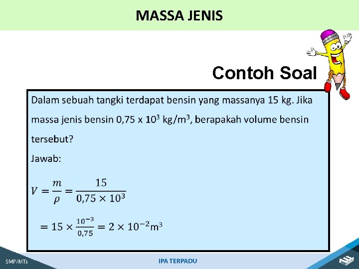 MASSA JENIS Contoh Soal 
