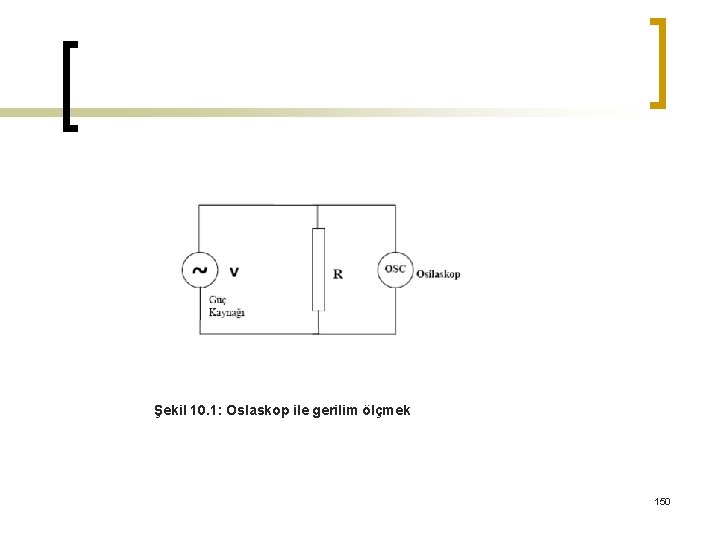 Şekil 10. 1: Oslaskop ile gerilim ölçmek 150 