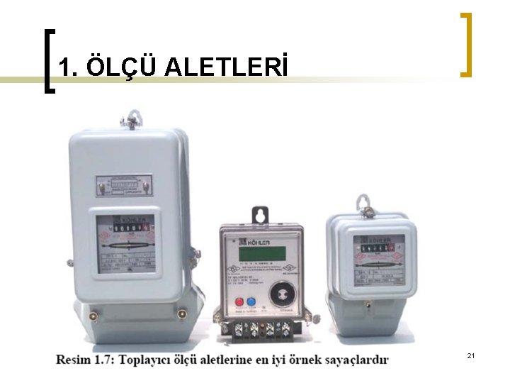 1. ÖLÇÜ ALETLERİ 21 