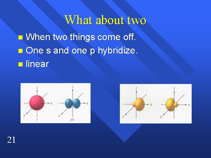 What about two When two things come off. n One s and one p