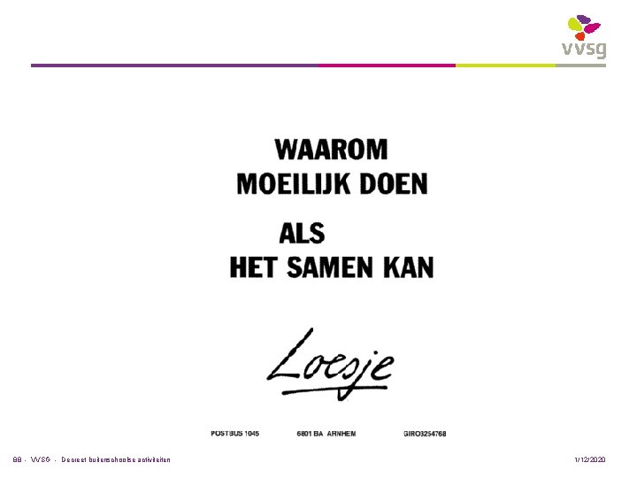 88 - VVSG - Decreet buitenschoolse activiteiten 1/12/2020 