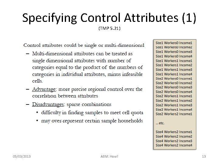 Specifying Control Attributes (1) (TMP 5. 21) 05/03/2013 ABM: How? 13 