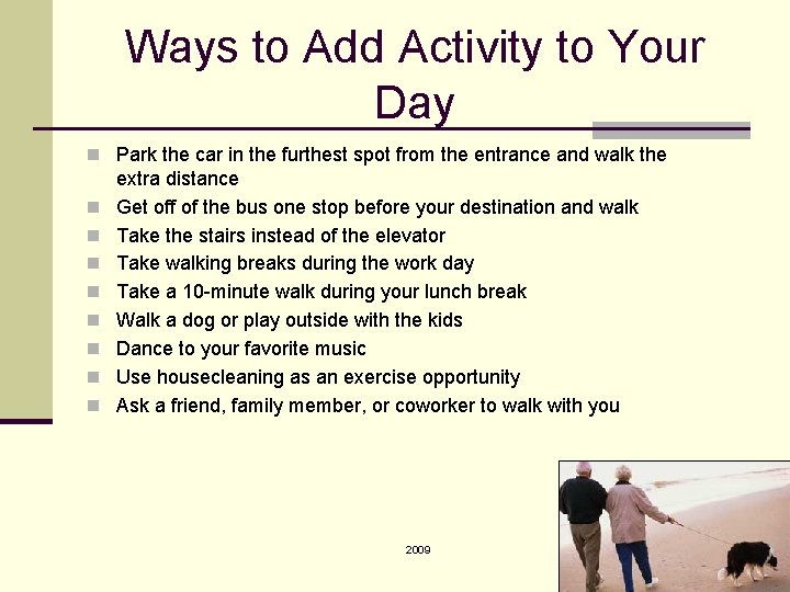 Ways to Add Activity to Your Day n Park the car in the furthest