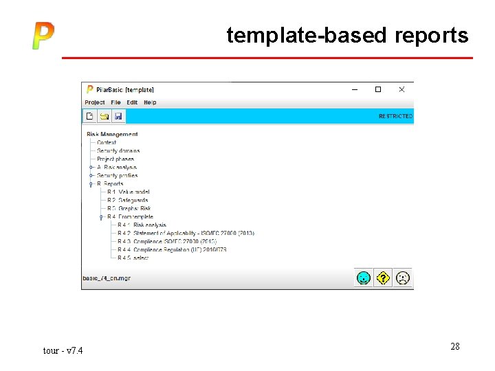 template-based reports tour - v 7. 4 28 