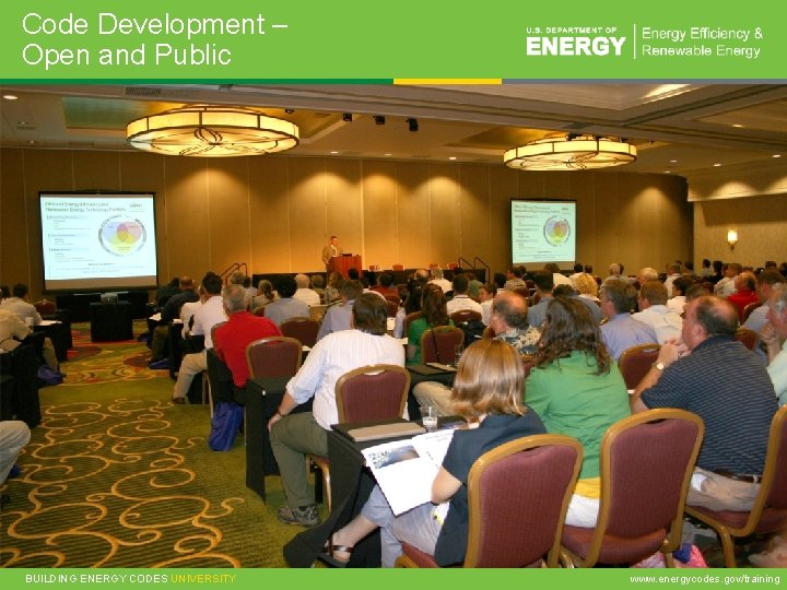Code Development – Open and Public 11 BUILDING ENERGY CODES UNIVERSITY www. energycodes. gov/training