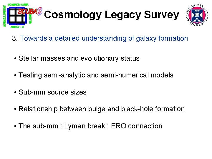 Cosmology Legacy Survey 3. Towards a detailed understanding of galaxy formation • Stellar masses