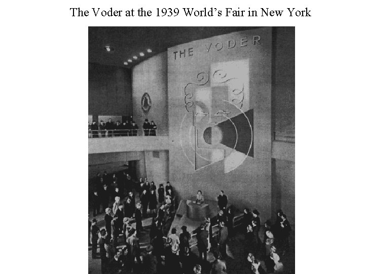 The Voder at the 1939 World’s Fair in New York 