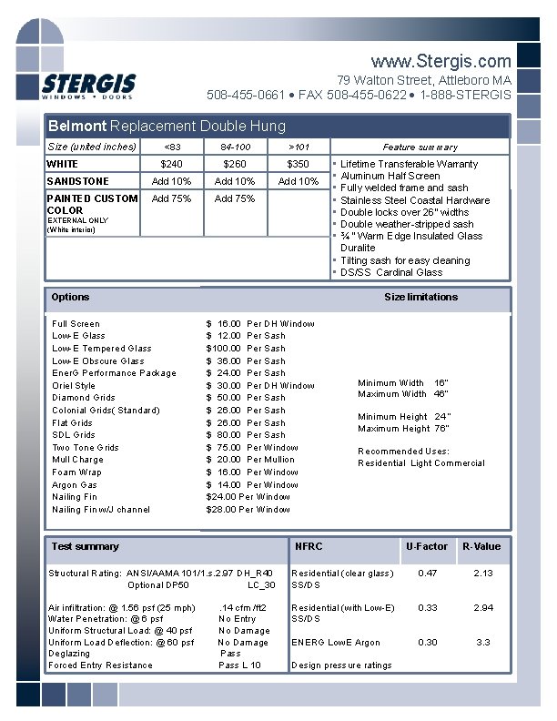 www. Stergis. com 79 Walton Street, Attleboro MA 508 -455 -0661 FAX 508 -455