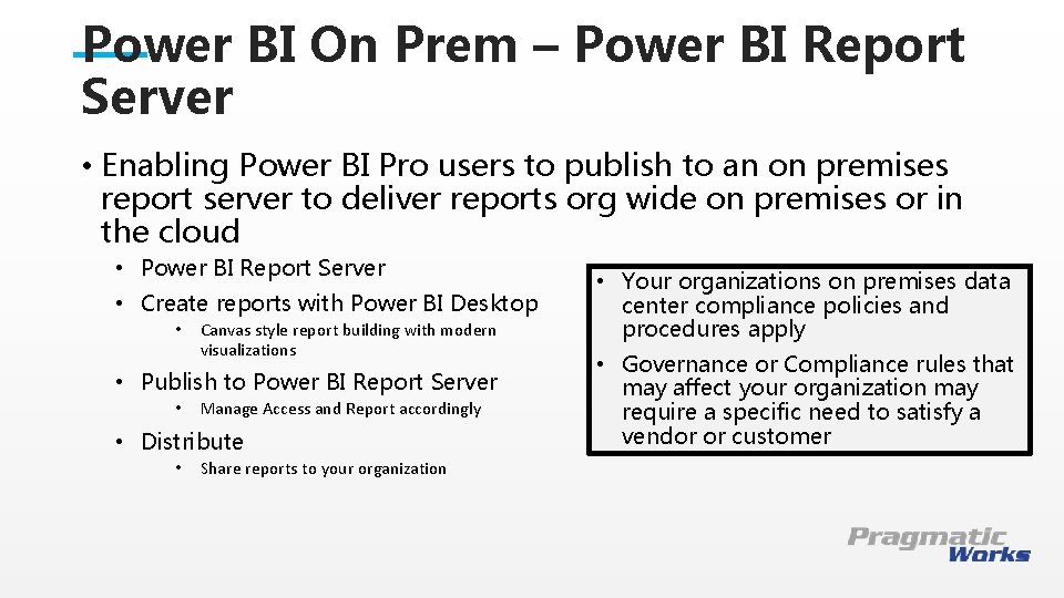 Power BI On Prem – Power BI Report Server • Enabling Power BI Pro