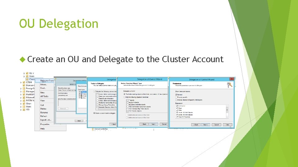 OU Delegation Create an OU and Delegate to the Cluster Account 
