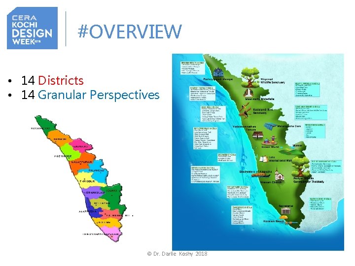 #OVERVIEW • 14 Districts • 14 Granular Perspectives © Dr. Darlie Koshy 2018 