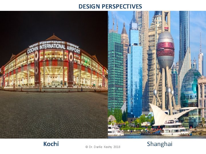 DESIGN PERSPECTIVES Kochi © Dr. Darlie Koshy 2018 Shanghai 