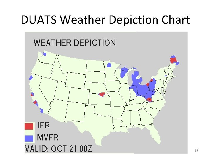 DUATS Weather Depiction Chart 16 