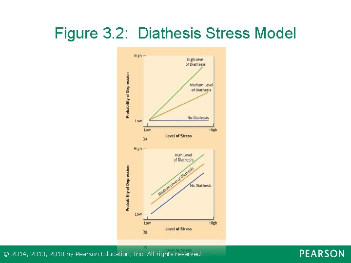 Figure 3. 2: Diathesis Stress Model © 2014, 2013, 2010 by Pearson Education, Inc.