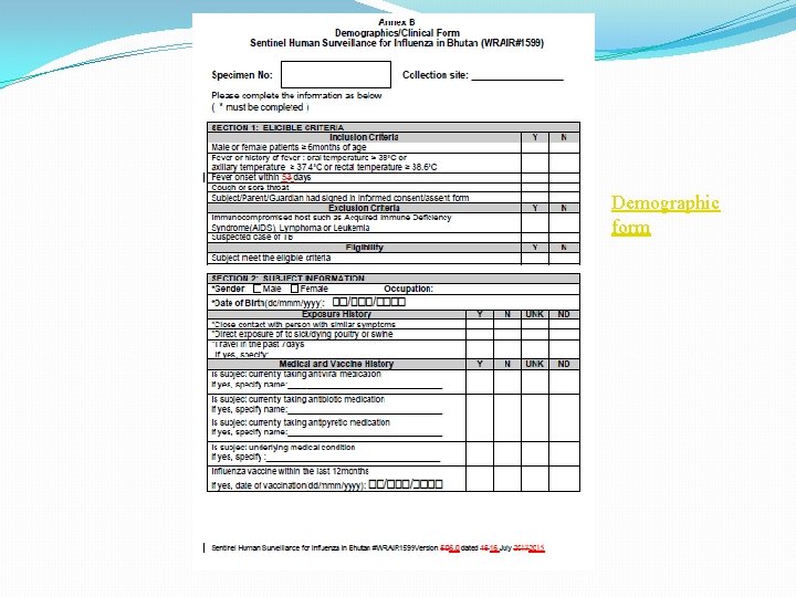 Demographic form 