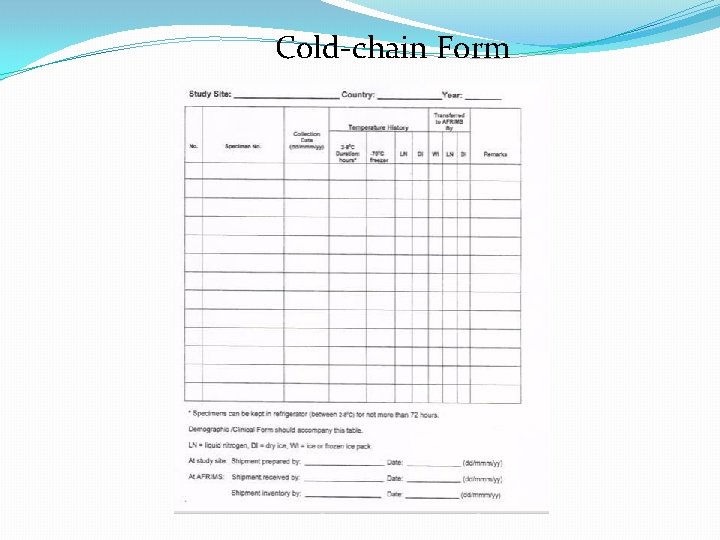 Cold-chain Form 