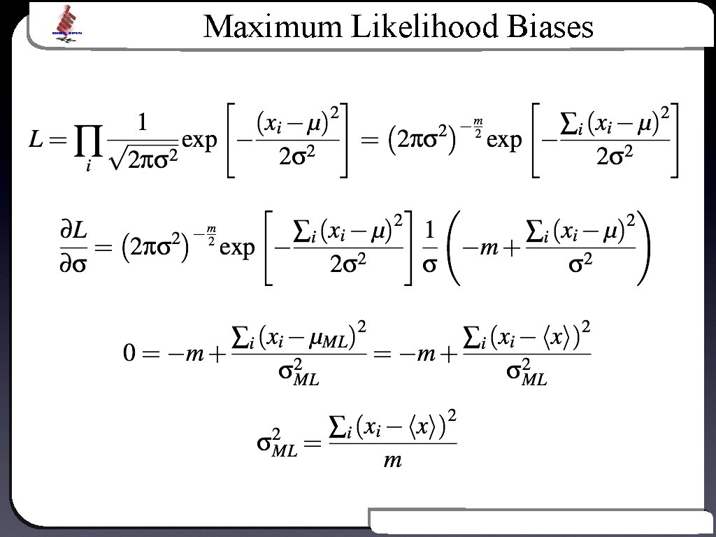 Maximum Likelihood Biases Text Introduction to Bayesian Inference 