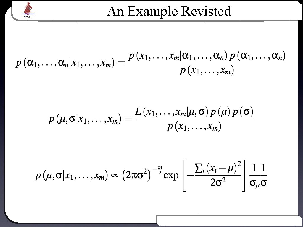 An Example Revisted Text Introduction to Bayesian Inference 