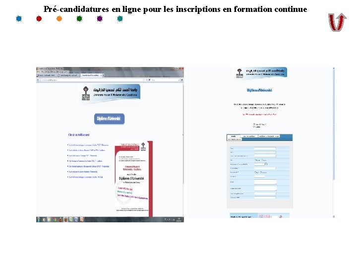 Pré-candidatures en ligne pour les inscriptions en formation continue 