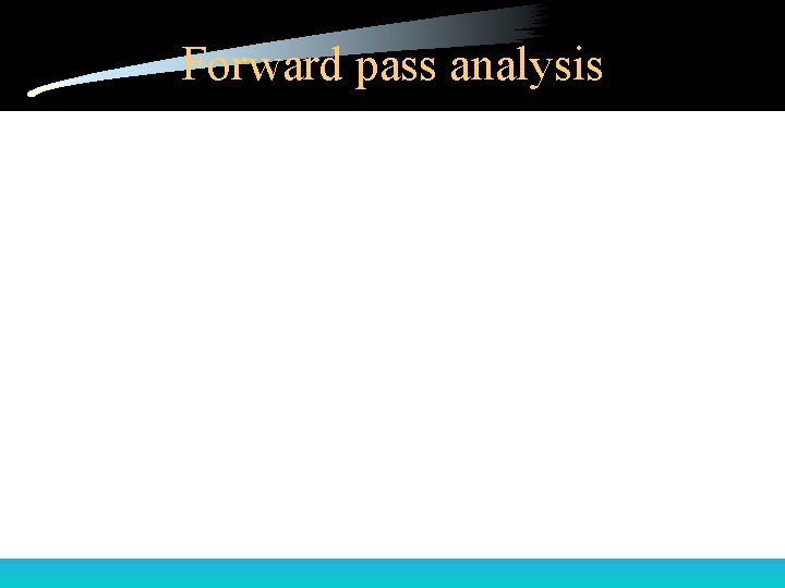 Forward pass analysis 