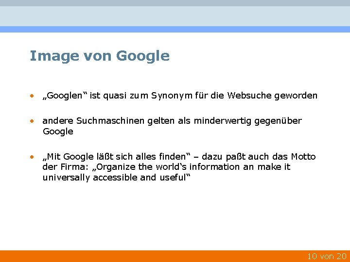 Image von Google • „Googlen“ ist quasi zum Synonym für die Websuche geworden •