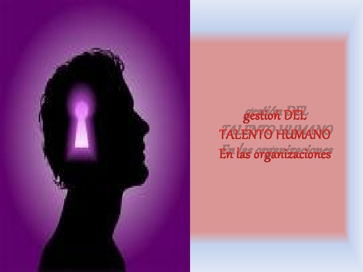 gestión DEL TALENTO HUMANO En las organizaciones 